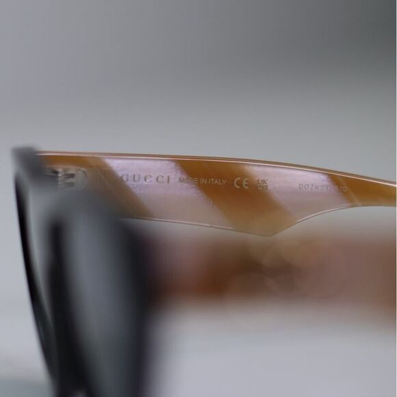 NEW Gucci Sunglasses GG1333S 004 Shiny Black/Blue Women Authentic main image 8
